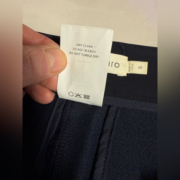 ACHRO Navy Wide Leg crop Pants size S. - Picture 8 of 11